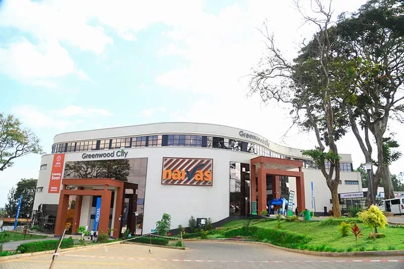 Greenwood Mall exterior in Meru
